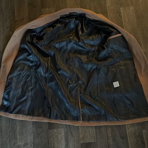 INC International Concepts Men's Tan Coat Trench Coat Peacoat Size M - Picture 5 of 6